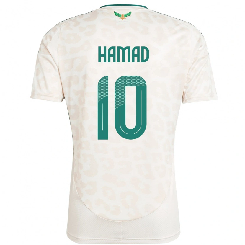Danxen Heren Saoedi-Arabië Sarah Hamad #10 Wit Uitshirt Uittenue 24-26 T-Shirt