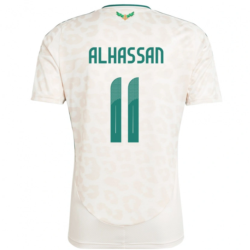 Danxen Heren Saoedi-Arabië Abbas Alhassan #11 Wit Uitshirt Uittenue 24-26 T-Shirt