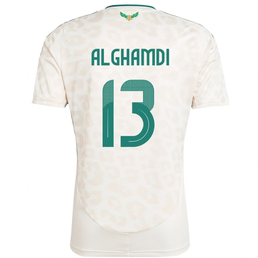 Danxen Heren Saoedi-Arabië Hazzaa Alghamdi #13 Wit Uitshirt Uittenue 24-26 T-Shirt