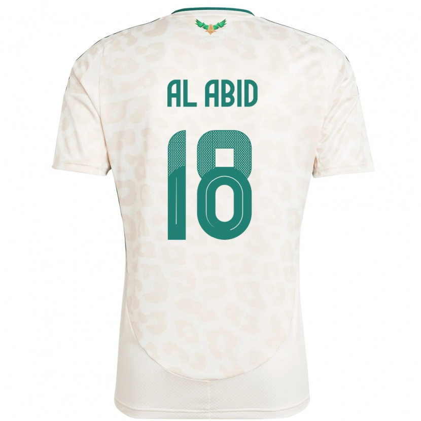 Danxen Heren Saoedi-Arabië Nawaf Al Abid #18 Wit Uitshirt Uittenue 24-26 T-Shirt