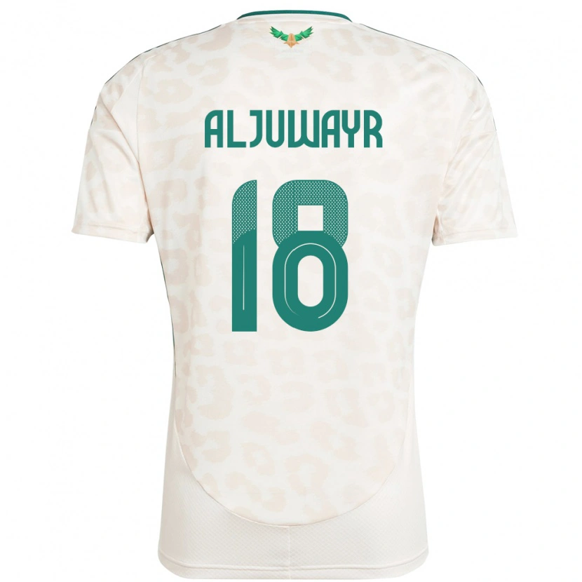 Danxen Heren Saoedi-Arabië Musab Aljuwayr #18 Wit Uitshirt Uittenue 24-26 T-Shirt