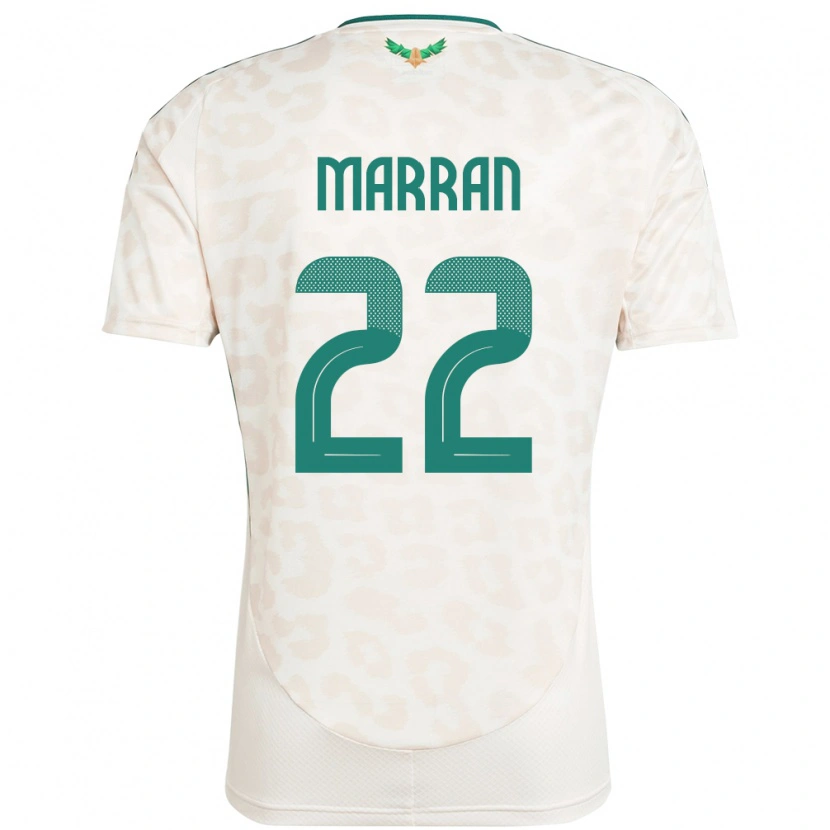 Danxen Heren Saoedi-Arabië Mohammed Marran #22 Wit Uitshirt Uittenue 24-26 T-Shirt