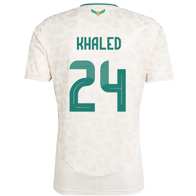 Danxen Heren Saoedi-Arabië Atheer Khaled #24 Wit Uitshirt Uittenue 24-26 T-Shirt
