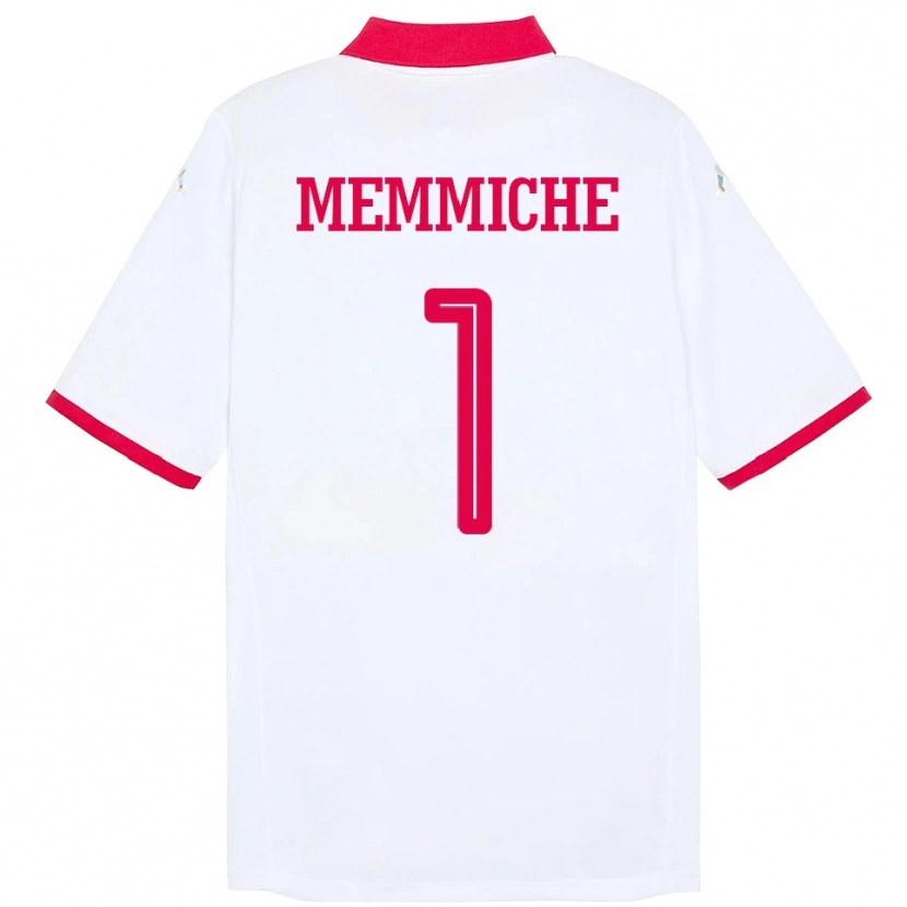 Danxen Heren Tunesië Amanallah Memmiche #1 Wit Uitshirt Uittenue 24-26 T-Shirt