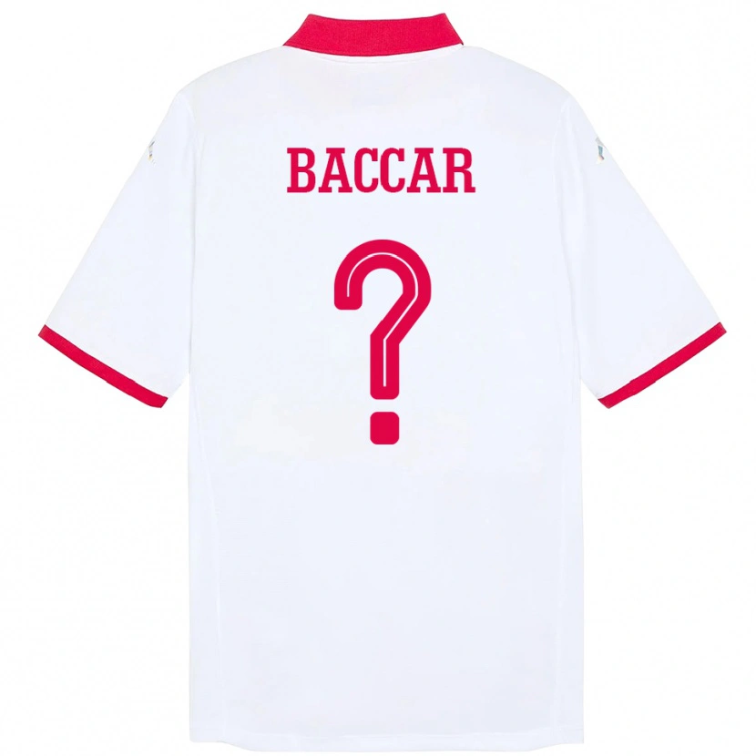 Danxen Heren Tunesië Hichem Baccar #0 Wit Uitshirt Uittenue 24-26 T-Shirt