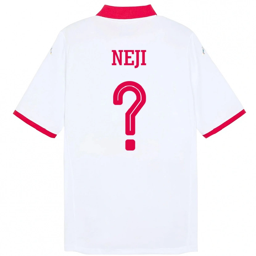 Danxen Heren Tunesië Fares Neji #0 Wit Uitshirt Uittenue 24-26 T-Shirt