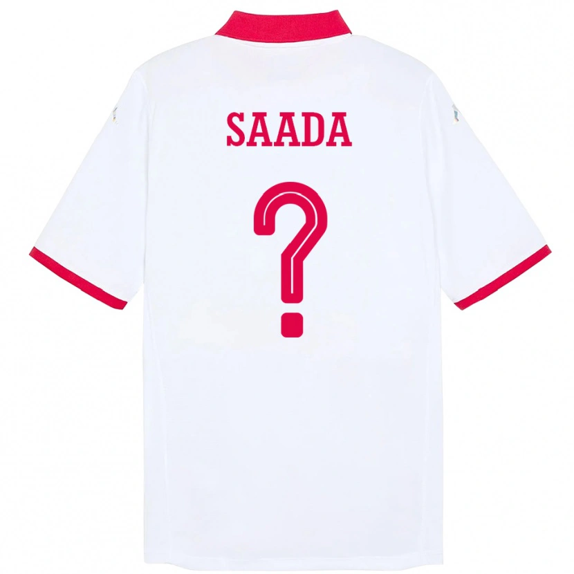 Danxen Heren Tunesië Malek Saada #0 Wit Uitshirt Uittenue 24-26 T-Shirt
