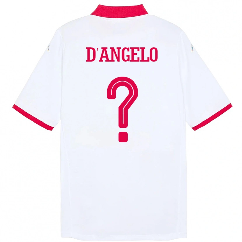 Danxen Heren Tunesië Gianni D'angelo #0 Wit Uitshirt Uittenue 24-26 T-Shirt