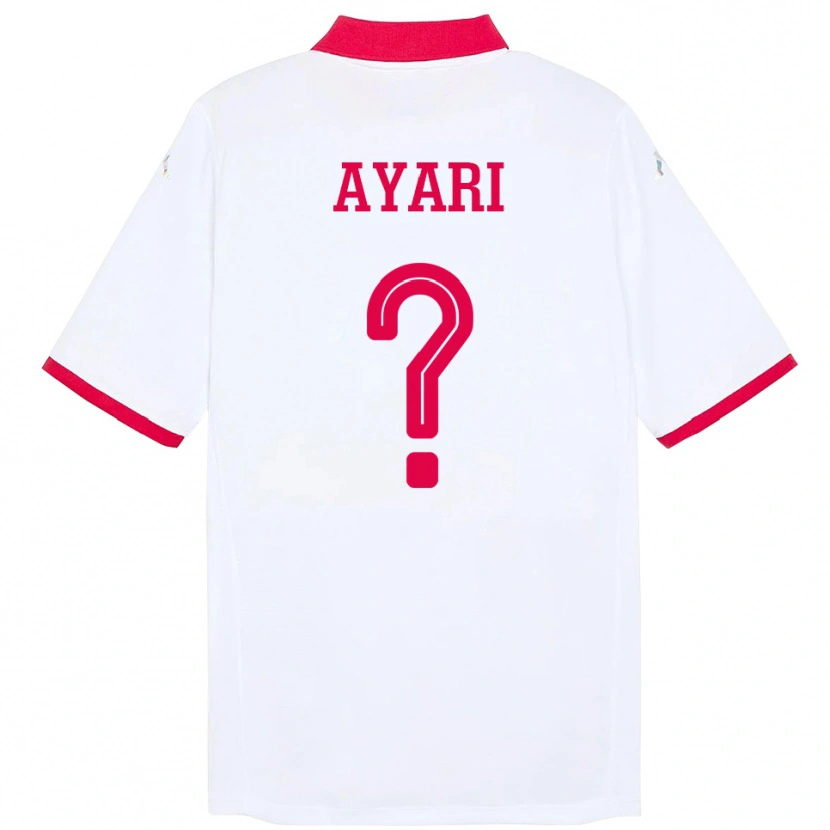 Danxen Heren Tunesië Khalil Ayari #0 Wit Uitshirt Uittenue 24-26 T-Shirt