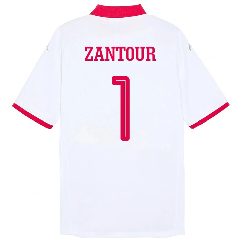 Danxen Heren Tunesië Ishak Zantour #1 Wit Uitshirt Uittenue 24-26 T-Shirt