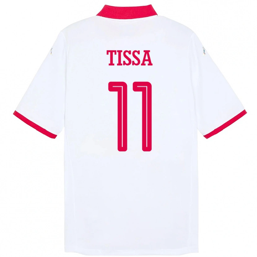 Danxen Heren Tunesië Wassim Tissa #11 Wit Uitshirt Uittenue 24-26 T-Shirt