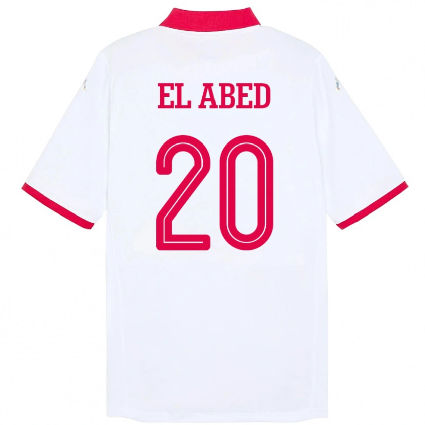 Danxen Heren Tunesië Iyed El Abed #20 Wit Uitshirt Uittenue 24-26 T-Shirt
