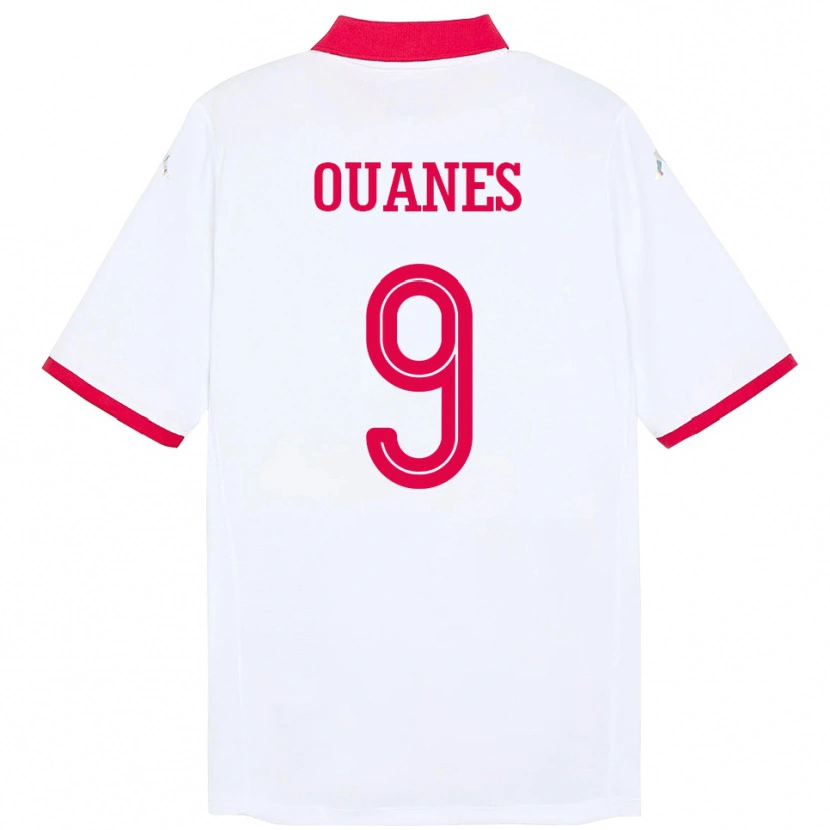 Danxen Heren Tunesië Mortadha Ben Ouanes #9 Wit Uitshirt Uittenue 24-26 T-Shirt