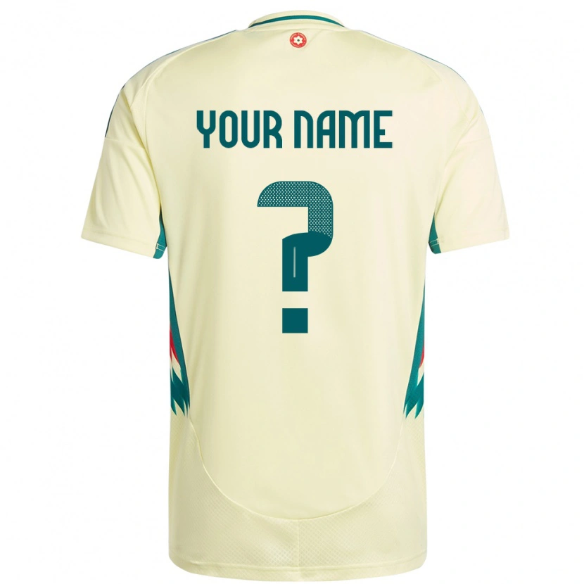 Danxen Heren Wales Uw Naam #0 Beige Geel Uitshirt Uittenue 24-26 T-Shirt