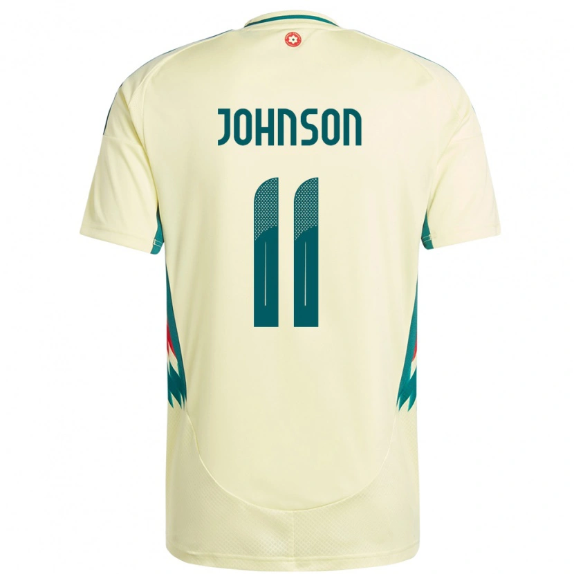 Danxen Heren Wales Brennan Johnson #11 Beige Geel Uitshirt Uittenue 24-26 T-Shirt