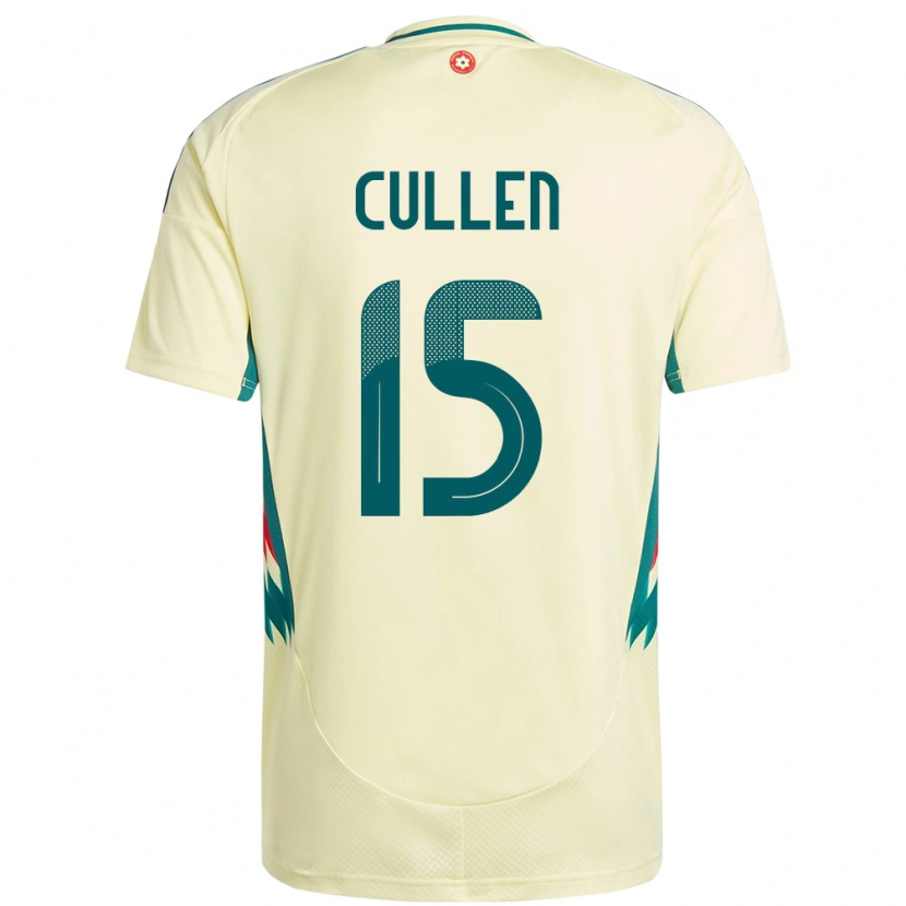 Danxen Heren Wales Liam Cullen #15 Beige Geel Uitshirt Uittenue 24-26 T-Shirt