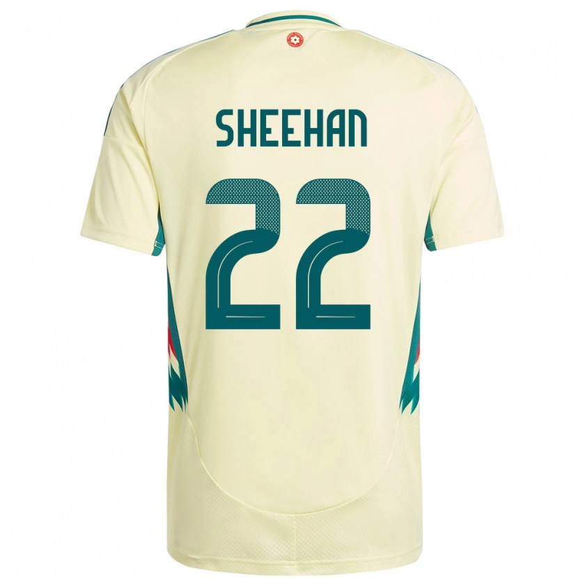 Danxen Heren Wales Josh Sheehan #22 Beige Geel Uitshirt Uittenue 24-26 T-Shirt