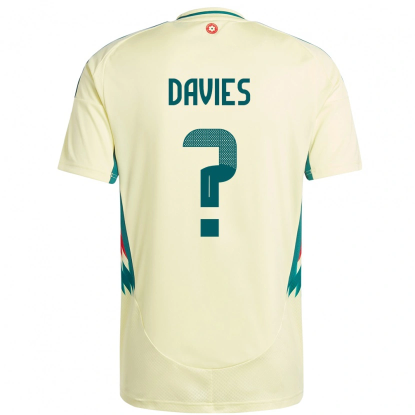 Danxen Heren Wales Isaac Davies #0 Beige Geel Uitshirt Uittenue 24-26 T-Shirt