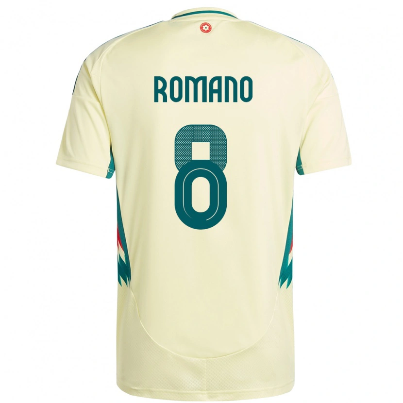 Danxen Heren Wales Enzo Romano #8 Beige Geel Uitshirt Uittenue 24-26 T-Shirt