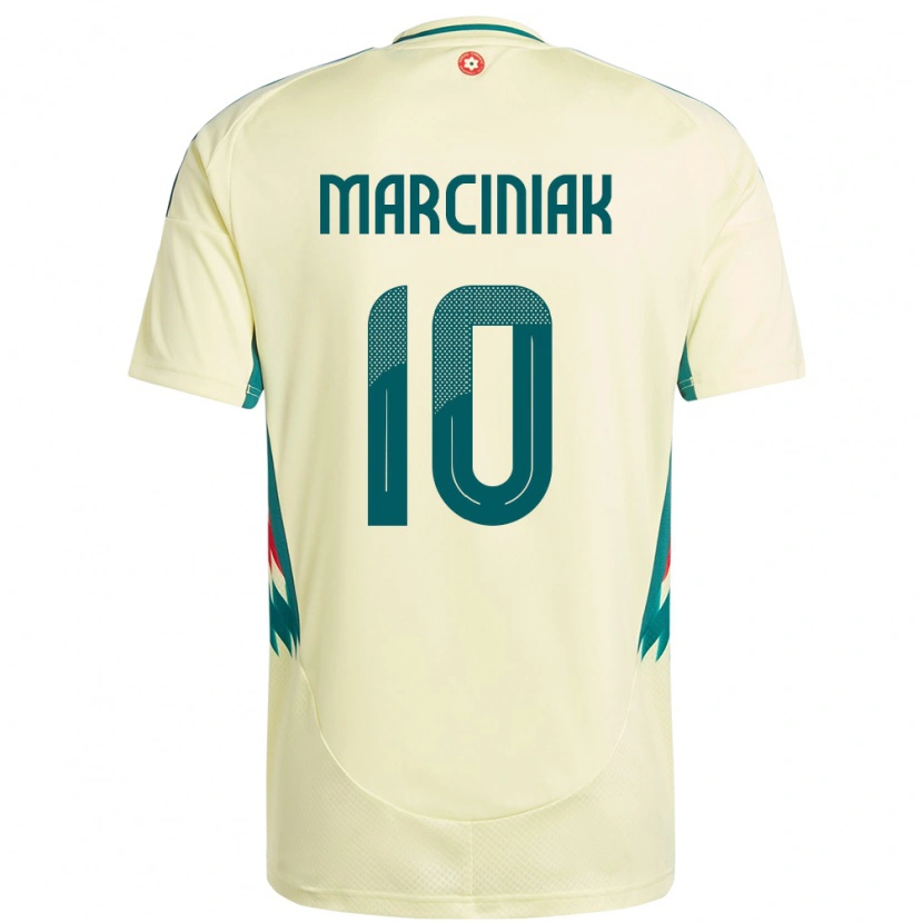 Danxen Heren Wales Alex Marciniak #10 Beige Geel Uitshirt Uittenue 24-26 T-Shirt
