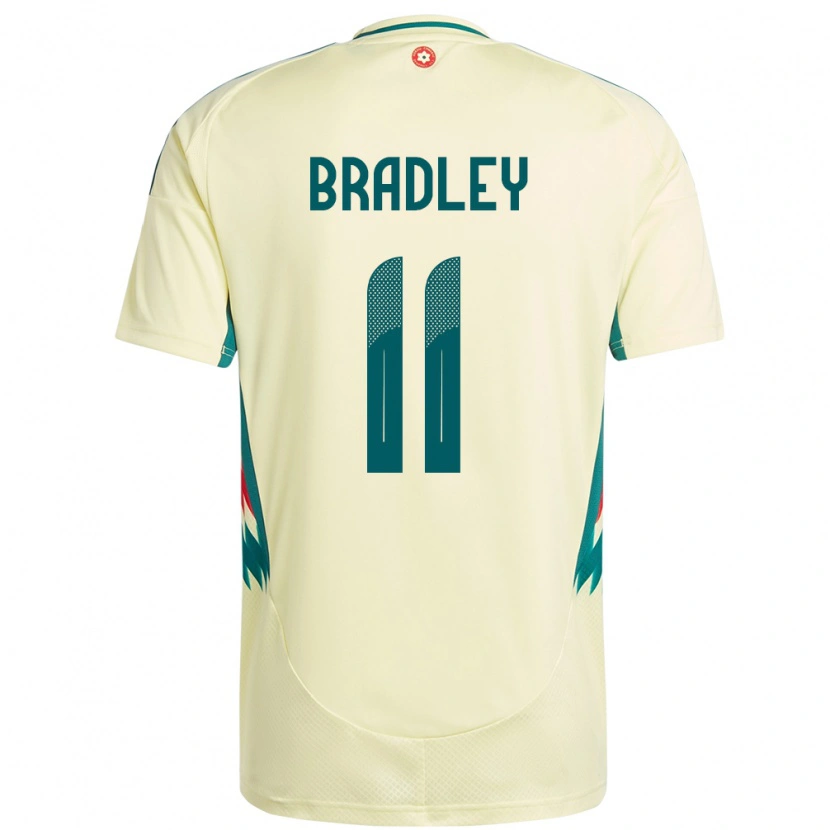 Danxen Heren Wales Sion Bradley #11 Beige Geel Uitshirt Uittenue 24-26 T-Shirt