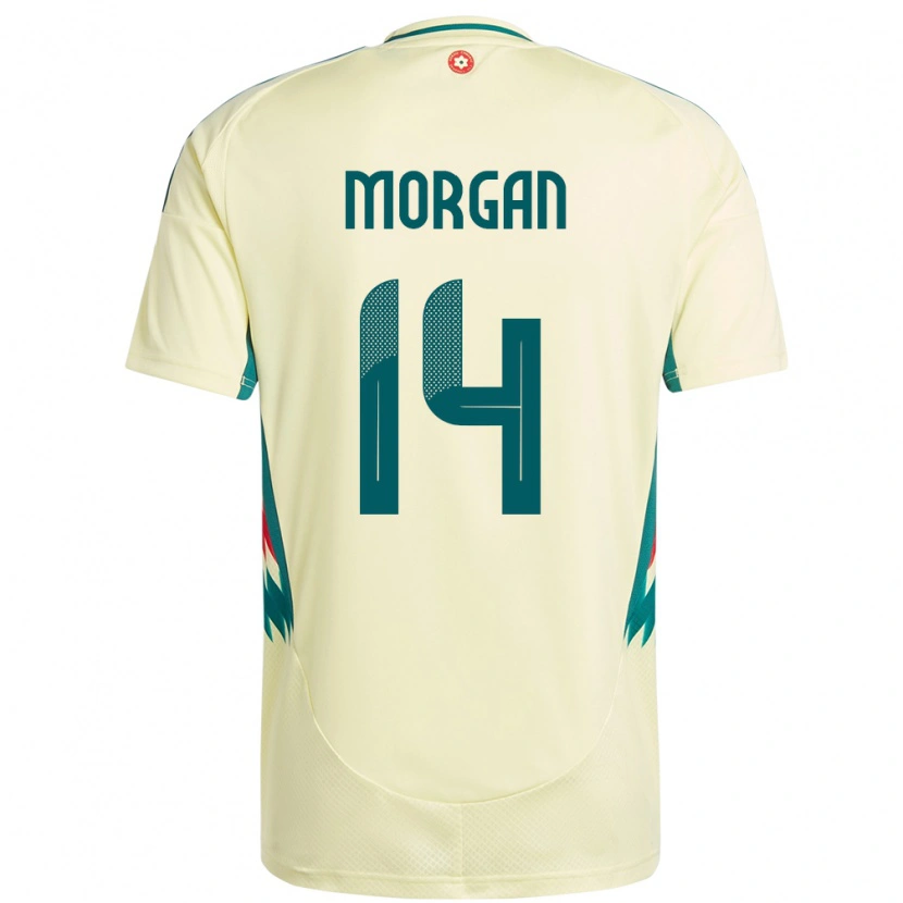 Danxen Heren Wales George Morgan #14 Beige Geel Uitshirt Uittenue 24-26 T-Shirt