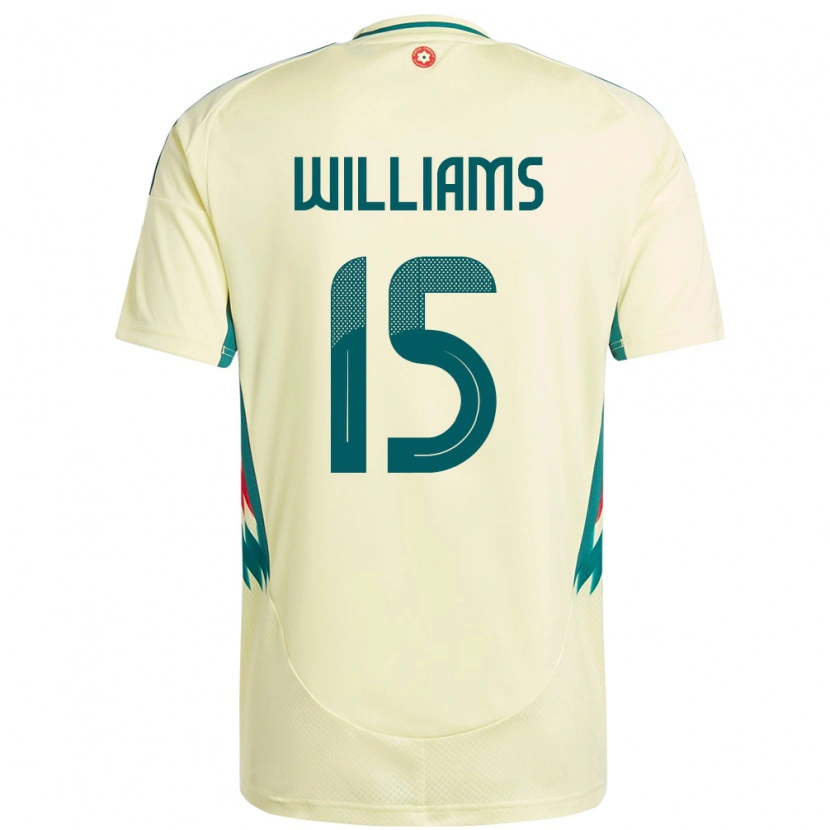 Danxen Heren Wales Joe Williams #15 Beige Geel Uitshirt Uittenue 24-26 T-Shirt