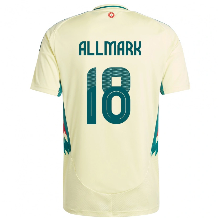 Danxen Heren Wales Hayden Allmark #18 Beige Geel Uitshirt Uittenue 24-26 T-Shirt