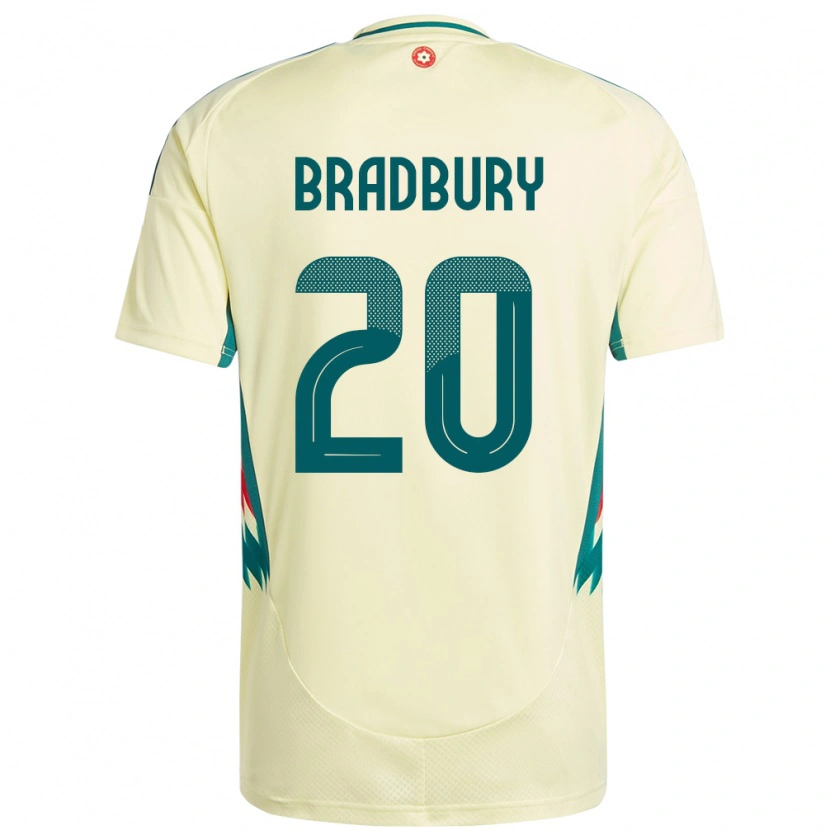 Danxen Heren Wales Louie Bradbury #20 Beige Geel Uitshirt Uittenue 24-26 T-Shirt