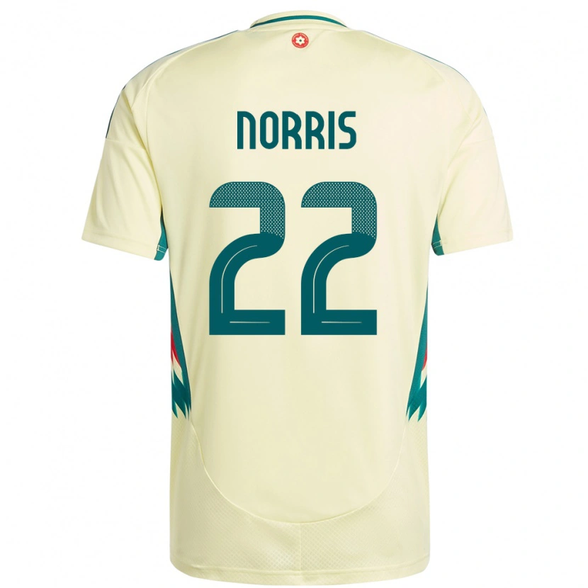 Danxen Heren Wales Jacob Norris #22 Beige Geel Uitshirt Uittenue 24-26 T-Shirt