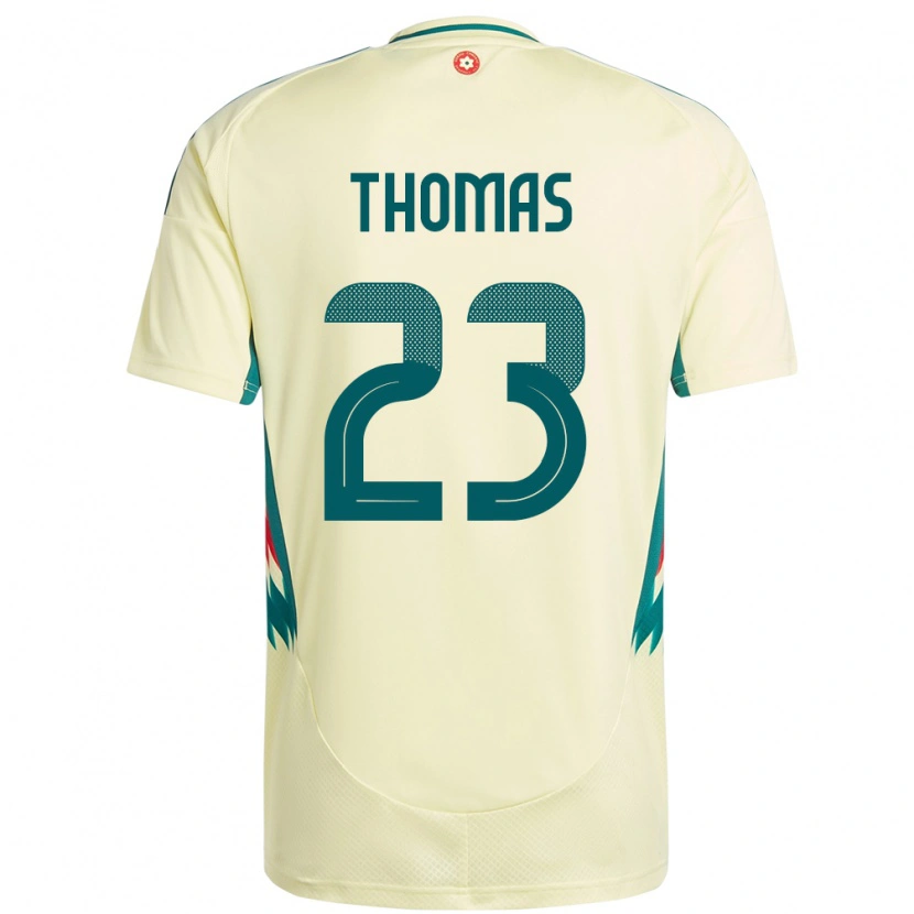 Danxen Heren Wales Isaac Thomas #23 Beige Geel Uitshirt Uittenue 24-26 T-Shirt