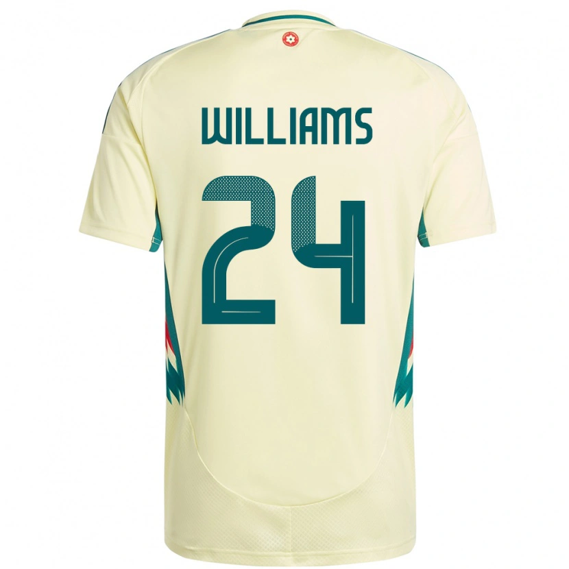 Danxen Heren Wales Alex Williams #24 Beige Geel Uitshirt Uittenue 24-26 T-Shirt