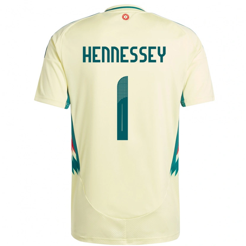 Danxen Heren Wales Wayne Hennessey #1 Beige Geel Uitshirt Uittenue 24-26 T-Shirt
