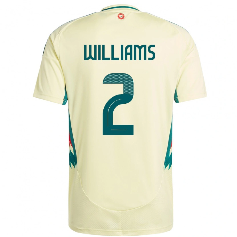 Danxen Heren Wales Morgan Williams #2 Beige Geel Uitshirt Uittenue 24-26 T-Shirt