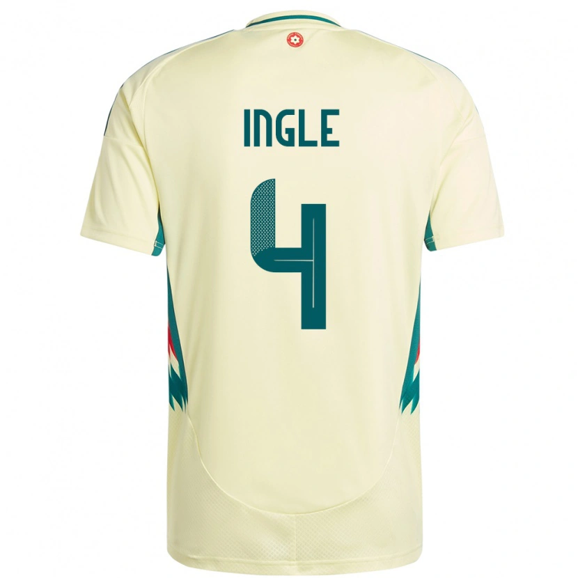 Danxen Heren Wales Sophie Ingle #4 Beige Geel Uitshirt Uittenue 24-26 T-Shirt