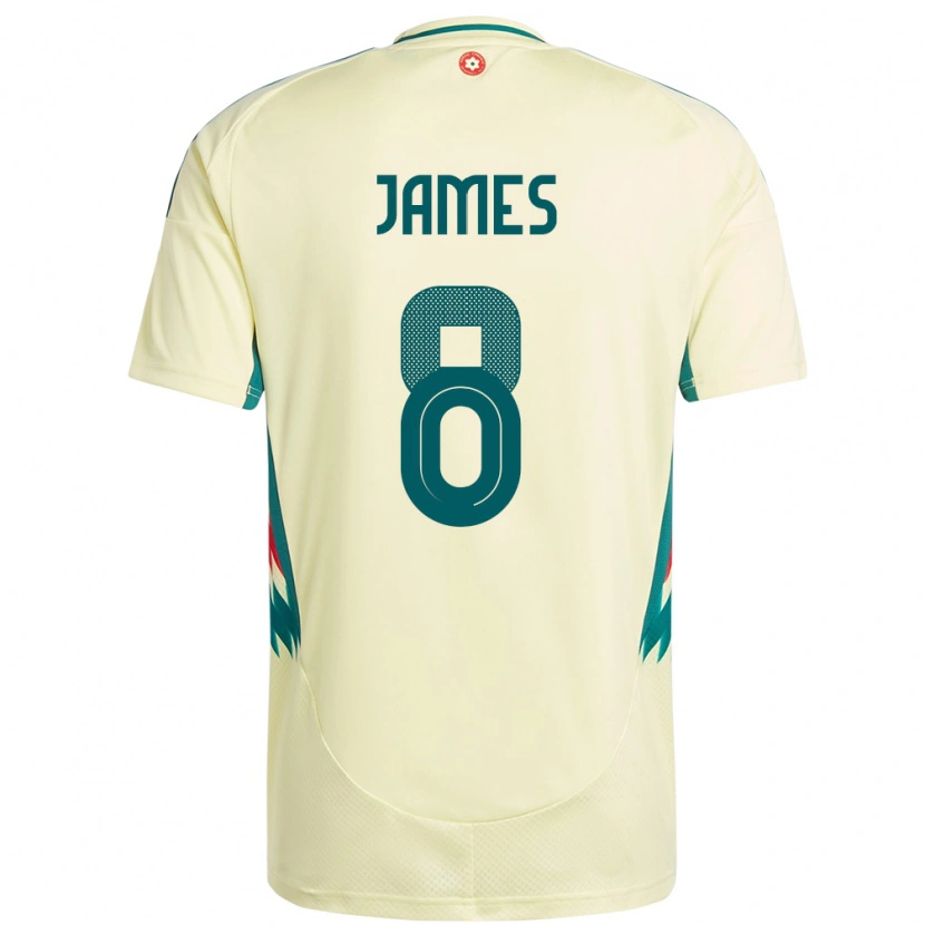 Danxen Heren Wales Angharad James #8 Beige Geel Uitshirt Uittenue 24-26 T-Shirt