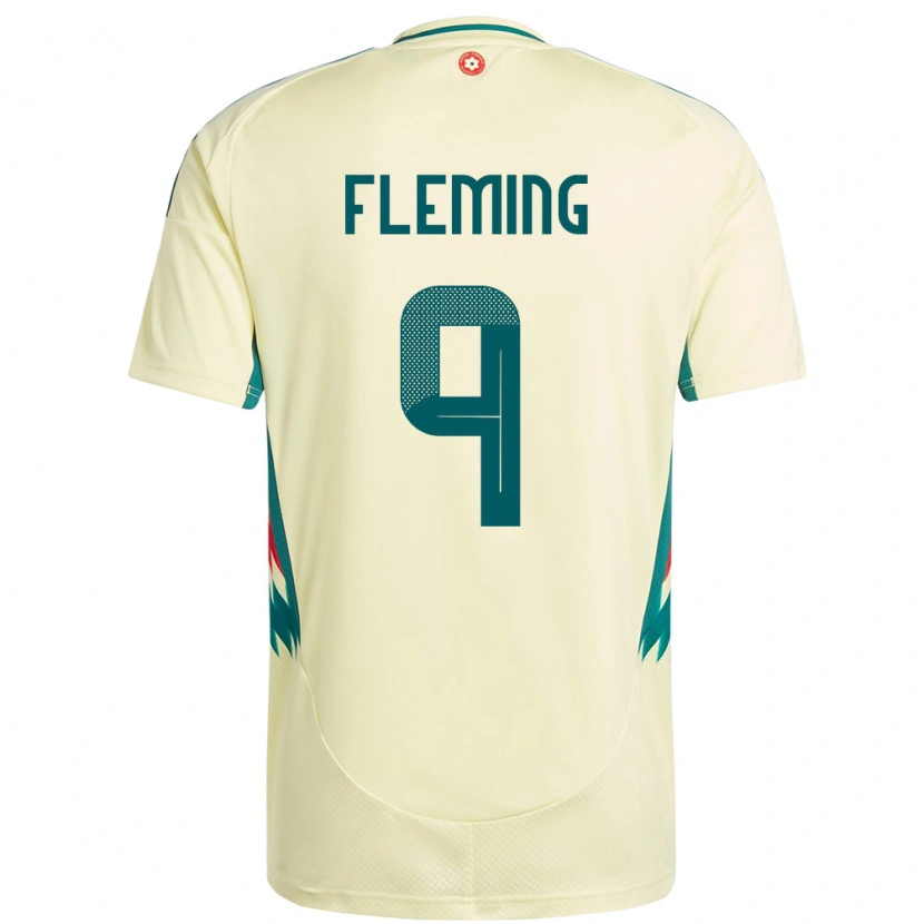 Danxen Heren Wales Cole Fleming #9 Beige Geel Uitshirt Uittenue 24-26 T-Shirt