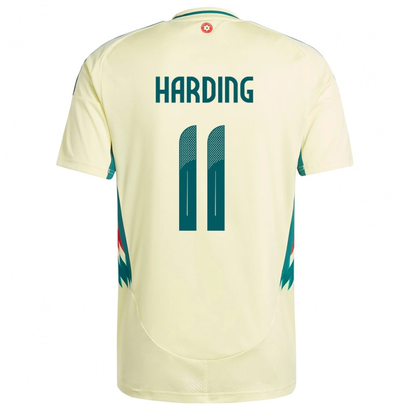 Danxen Heren Wales Natasha Harding #11 Beige Geel Uitshirt Uittenue 24-26 T-Shirt