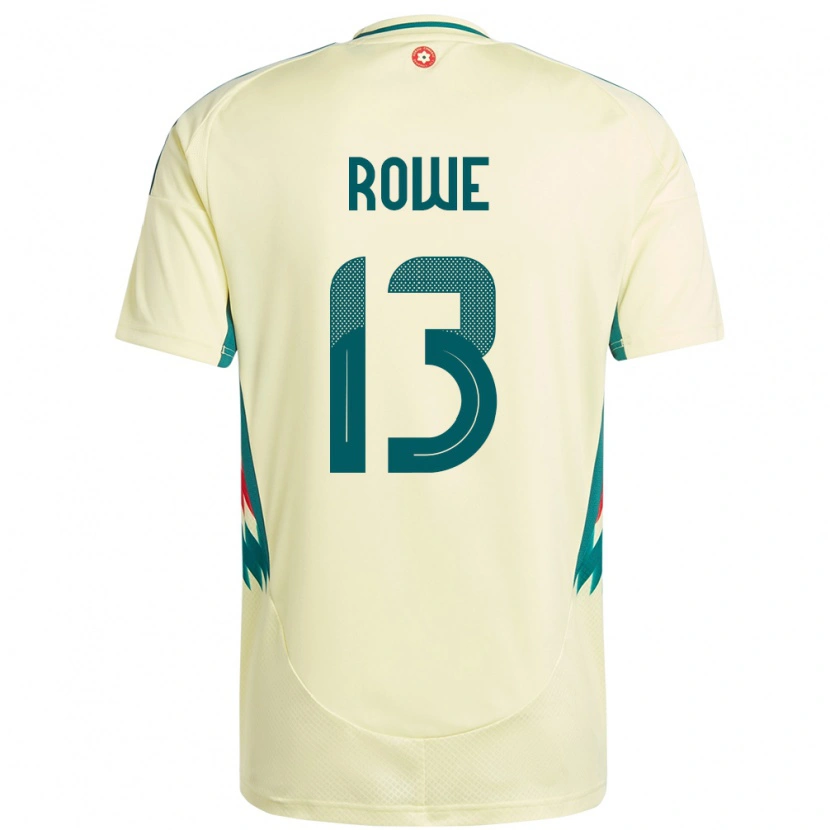 Danxen Heren Wales Rachel Rowe #13 Beige Geel Uitshirt Uittenue 24-26 T-Shirt