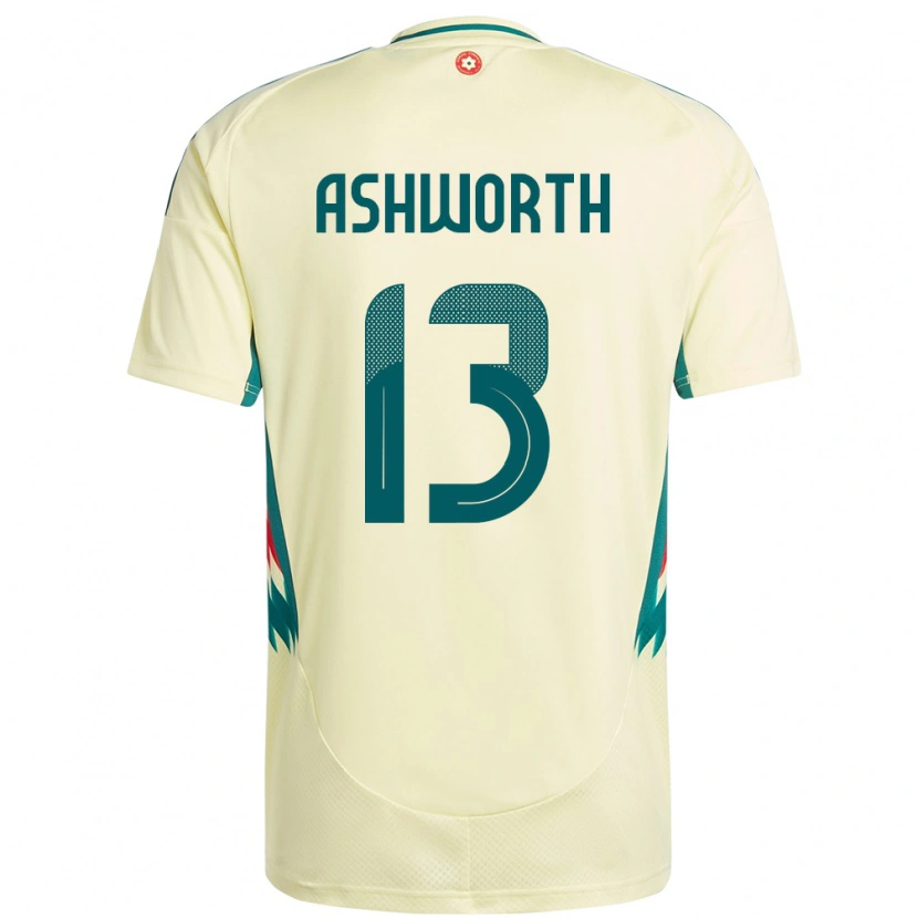 Danxen Heren Wales Fin Ashworth #13 Beige Geel Uitshirt Uittenue 24-26 T-Shirt