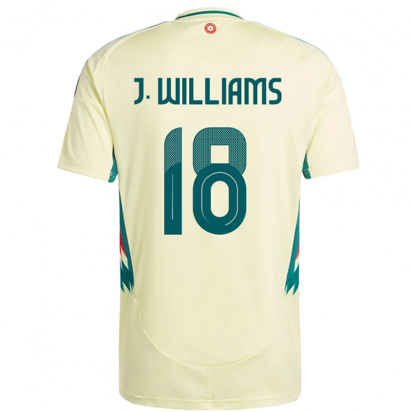 Danxen Heren Wales Jonathan Williams #18 Beige Geel Uitshirt Uittenue 24-26 T-Shirt
