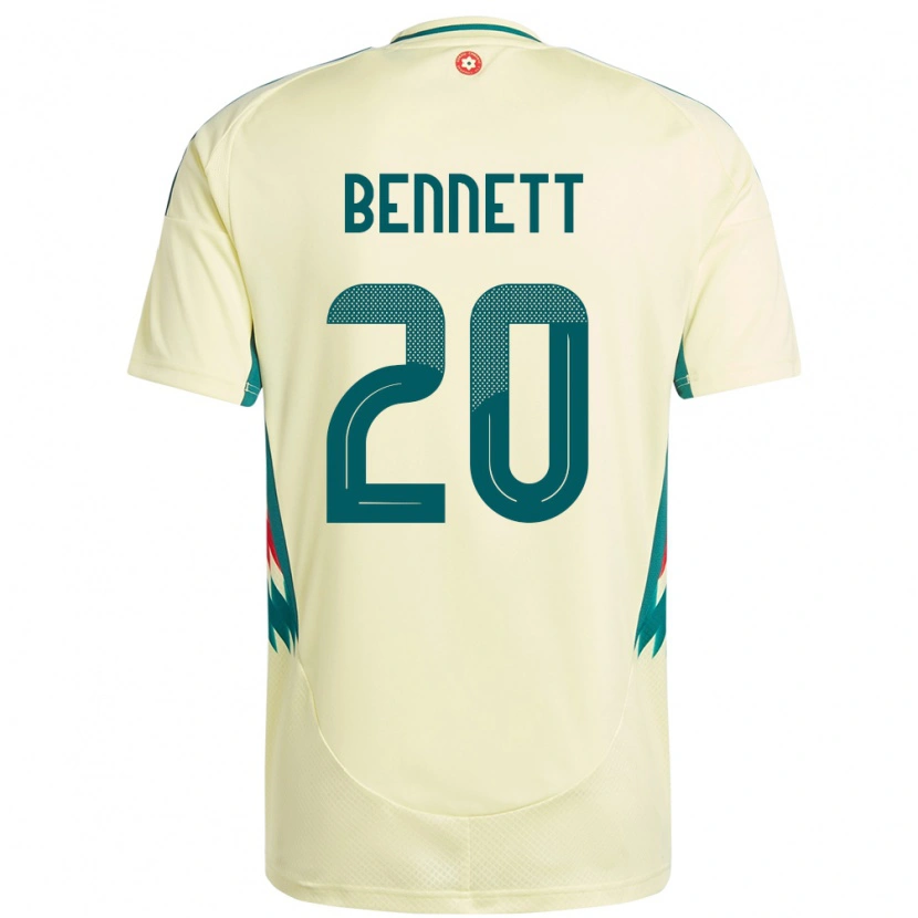 Danxen Heren Wales Aaron Bennett #20 Beige Geel Uitshirt Uittenue 24-26 T-Shirt
