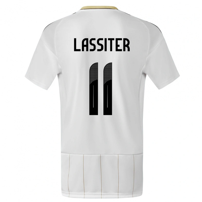 Danxen Heren Costa Rica Ariel Lassiter #11 Wit Uitshirt Uittenue 24-26 T-Shirt