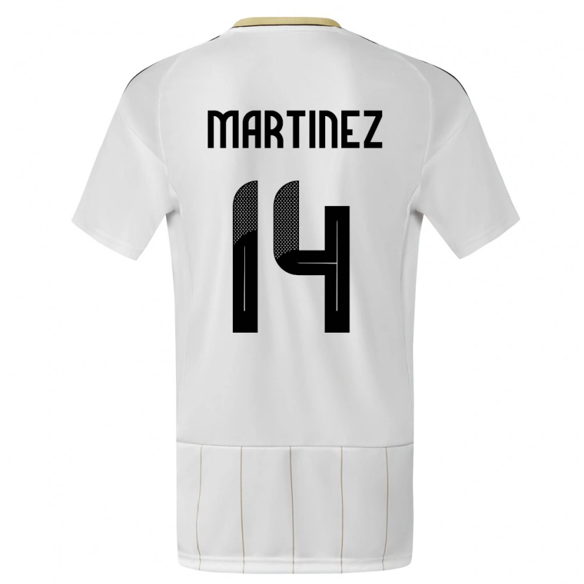 Danxen Heren Costa Rica Alonso Martínez #14 Wit Uitshirt Uittenue 24-26 T-Shirt