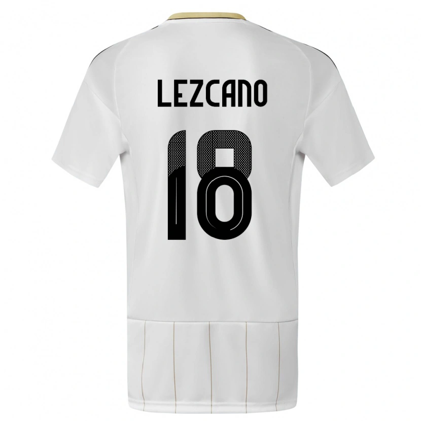 Danxen Heren Costa Rica Alexandre Lezcano #18 Wit Uitshirt Uittenue 24-26 T-Shirt