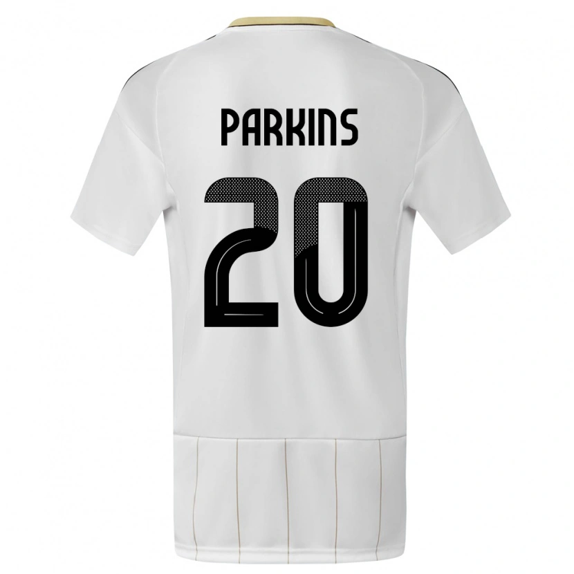 Danxen Heren Costa Rica Rashir Parkins #20 Wit Uitshirt Uittenue 24-26 T-Shirt