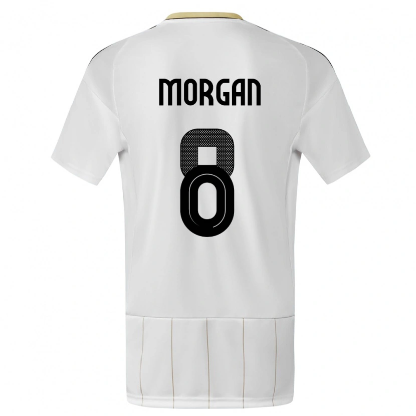 Danxen Heren Costa Rica Hakeem Morgan #8 Wit Uitshirt Uittenue 24-26 T-Shirt
