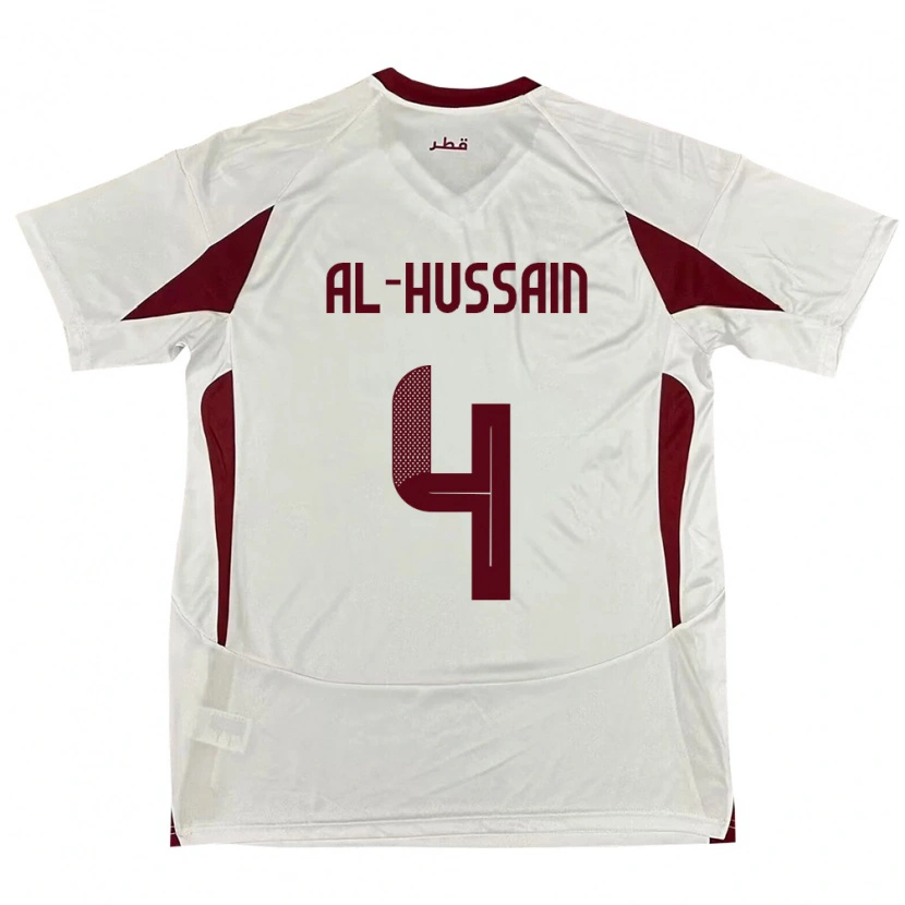 Danxen Heren Qatar Al-Hashmi Al-Hussain #4 Wit Uitshirt Uittenue 24-26 T-Shirt