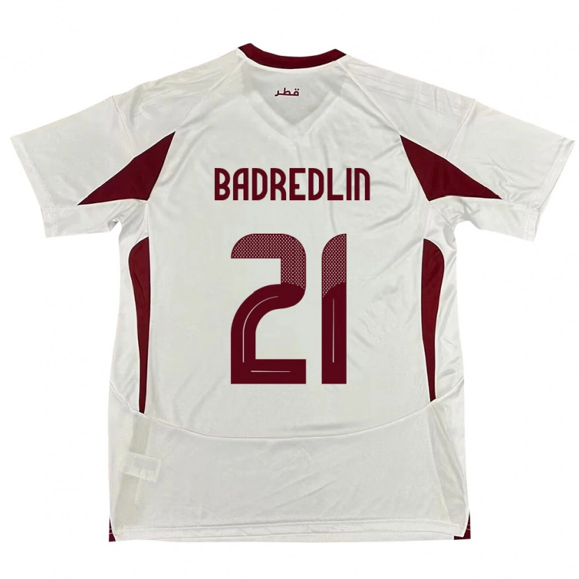 Danxen Heren Qatar Marwan Badredlin #21 Wit Uitshirt Uittenue 24-26 T-Shirt