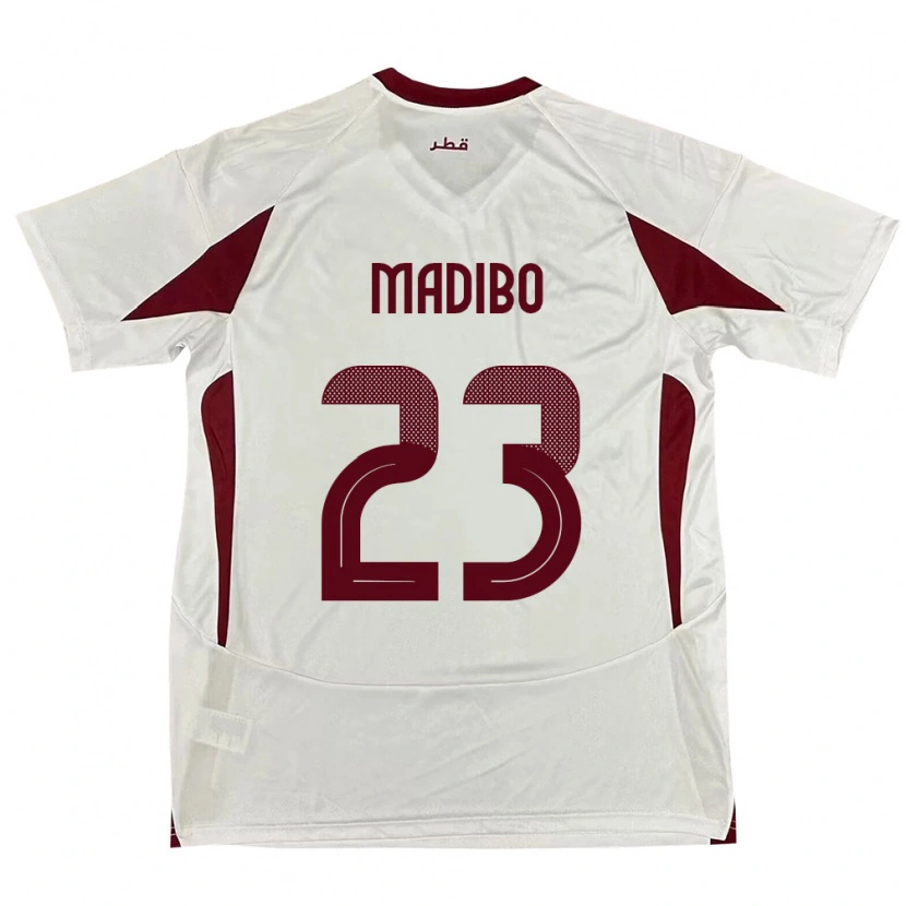 Danxen Heren Qatar Assim Madibo #23 Wit Uitshirt Uittenue 24-26 T-Shirt
